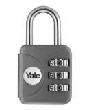 Yale Cestovní visací zámek kódovatelný, šedý
