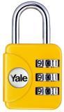 Yale Cestovní visací zámek kódovatelný, žlutý